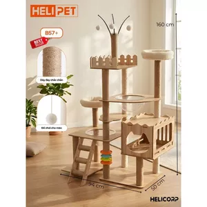 Cattree Cho Mèo, Nhà Cho Mèo Kèm Đồ Chơi, Cào Móng Giúp Mèo Vui Chơi, Phát Triển