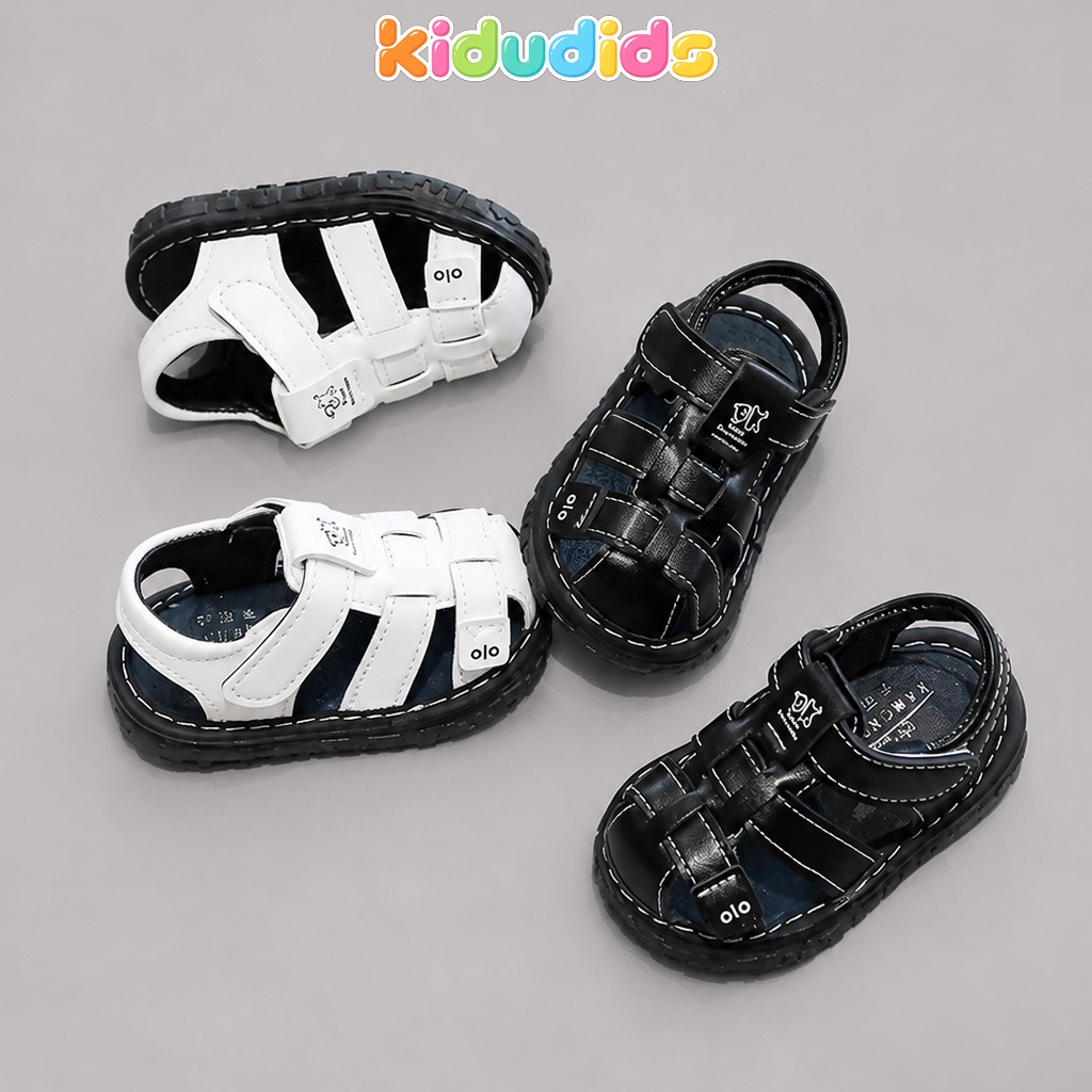 Dép Sandal Bé Trai Tập Đi Kidudids Sandal Đế Mềm Chống Trượt Mũi Kín Bảo Vệ Chân Size 16-20