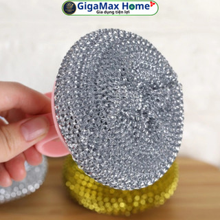 Combo 3 cái Bùi Nhùi Chùi Xoong Nồi Có Tay Cầm Tiện Lợi – Miếng Búi Sắt Chà Xoong Chảo Không Gỉ | GigaMax Home