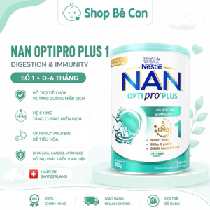 Sữa Nan Optipro Plus lon 800g đủ số (Nan Thuỵ sĩ)