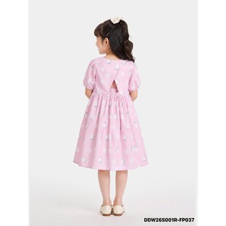 Váy Liền Bé Gái WooKids | Đầm Bé Gái 2-9 Tuổi | 100% Cotton Mềm Mại Thoáng Mát | DDW26S001R