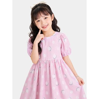 Váy Liền Bé Gái WooKids | Đầm Bé Gái 2-9 Tuổi | 100% Cotton Mềm Mại Thoáng Mát | DDW26S001R
