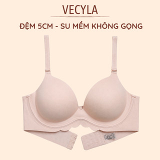 Áo Lót VECYLA Áo Ngực Đệm Dày 5cm Không Gọng Siêu Nâng Mặc Áo Dài Chất Liệu Cao Cấp A 015