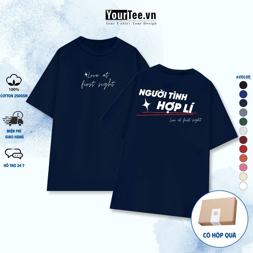 [ÁO IN THEO YÊU CẦU] Áo Thun In Chữ Người Lì / Người Tình Hợp Lý, Trend Giới Trẻ Viral, Hình In Lưng Nổi Bật - YTHL10