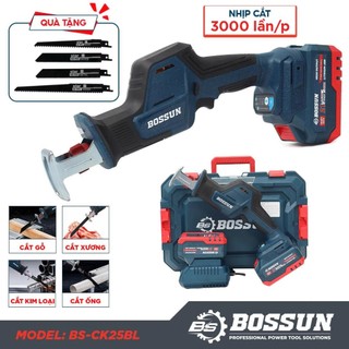 [Tặng 4 Lưỡi Cưa] Máy Cưa Kiếm Bossun BS-CK25BL Cưa kiếm đa năng Chân Phổ Thông, Lưỡi Cắt Sắc Bén, Có Điều Tốc
