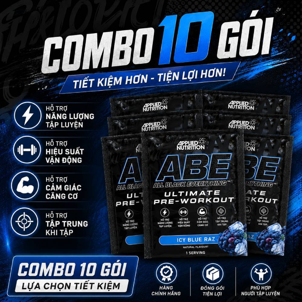 [NHIỀU VỊ] GÓI SAMPLE ABE PREWORKOUT (1 LẦN DÙNG)