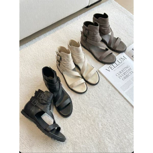 Giày sandal chiến binh nữ KAILI quai ngang cài khóa basic sang trọng 5cm, sandal dây, giày dây LAL09