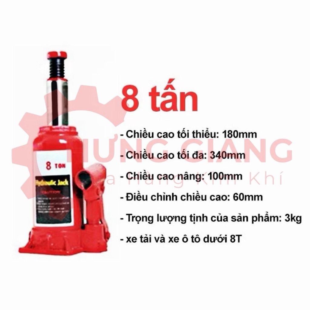 Kích Thuỷ Lực Ô Tô, Con Đội Thuỷ Lực 2 - 4 - 6 - 8 - 10 Tấn