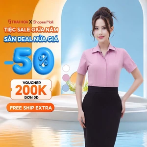 Áo sơ mi nữ 248 chất liệu AB Siro cao cấp Thái Hòa DÁNG ÔM HÀN QUỐC