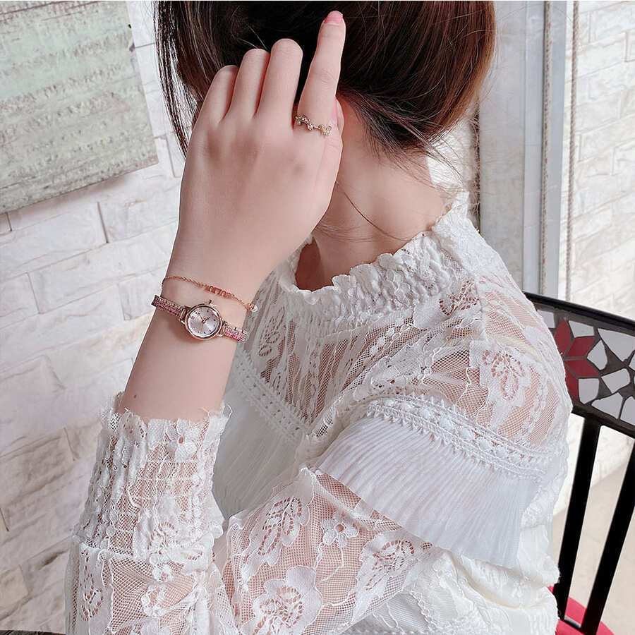 Đồng Hồ Nữ JS-035 Julius Star Đính Kim Cương ( 3 Màu)