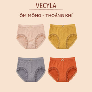Quần lót nhăn Q 102 viền ren đính nơ thông hơi co giãn kháng khuẩn BC_CHIC LINGERIE