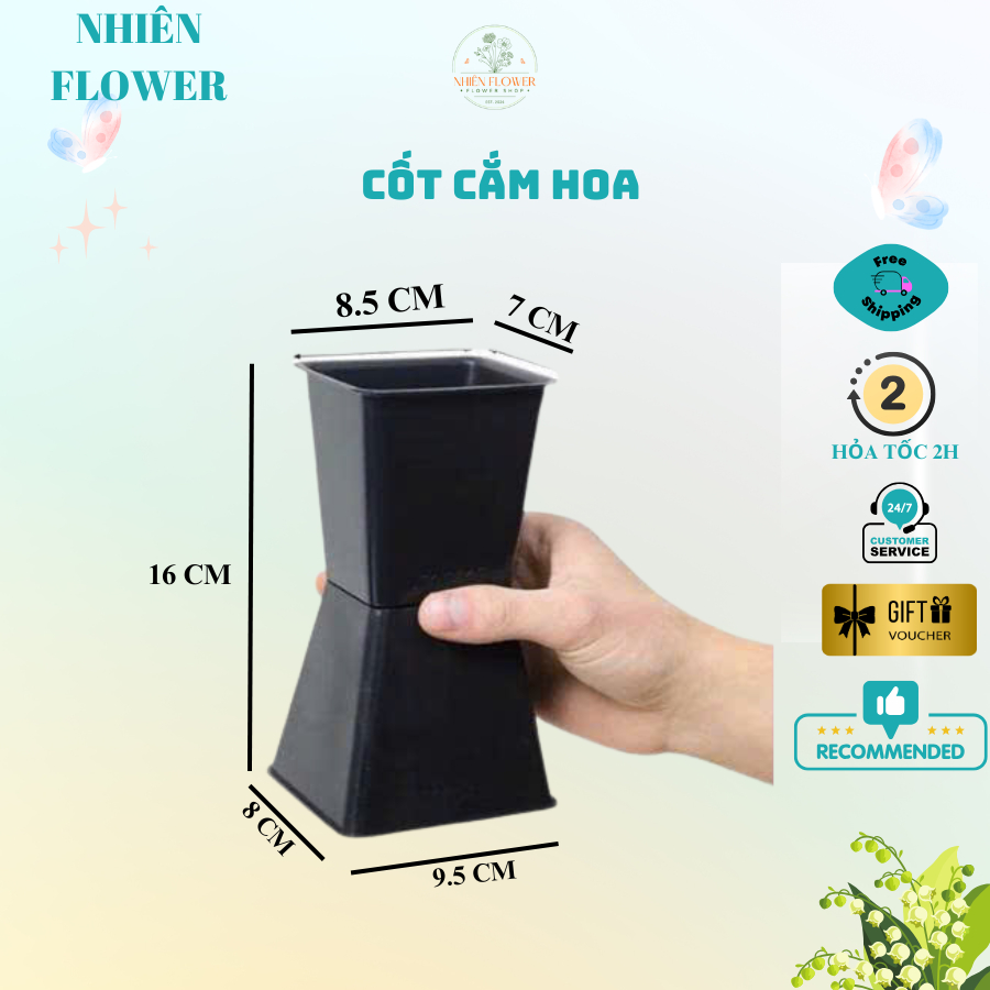 Cốt Nhựa Cắm Hoa Đứng Chất Liệu Nhựa PU 3- 5 Cái , Đế Cắm Hoa Trang Trí Hoa Lụa, Hoa Tươi, Tiệc Cưới
