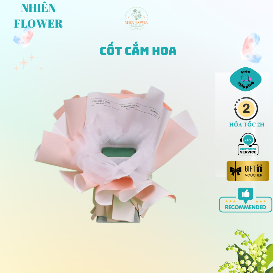 Cốt Nhựa Cắm Hoa Đứng Chất Liệu Nhựa PU 3- 5 Cái , Đế Cắm Hoa Trang Trí Hoa Lụa, Hoa Tươi, Tiệc Cưới