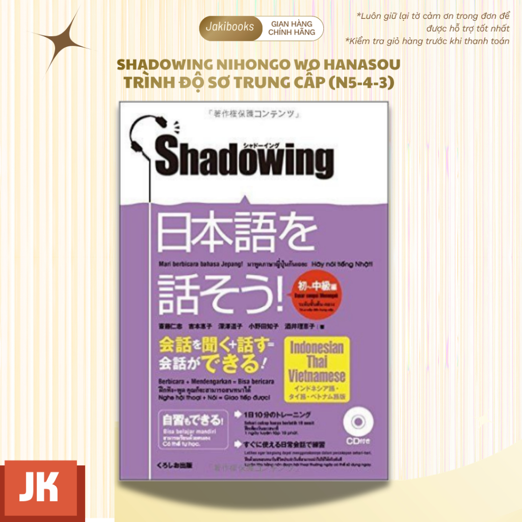 Sách Tiếng Nhật - Shadowing De Hanasou Nihongo - Luyện Phản Xạ Nghe Nói | BigBuy360 - bigbuy360.vn
