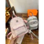 Balo Nữ Hello Kitty Hồng Pastel Dễ Thương, Balo Đi Học Đi Chơi Thời Trang Kèm Charm Gấu Bông