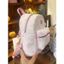 Balo Nữ Hello Kitty Hồng Pastel Dễ Thương, Balo Đi Học Đi Chơi Thời Trang Kèm Charm Gấu Bông