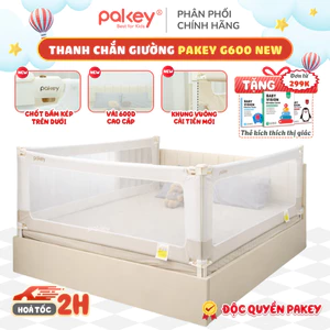 Thanh Chắn Giường Mẫu Mới Độc Quyền Pakey G600, Khóa Bấm Kép Trên Dưới Mạ Vàng, Vải 600D Mềm Mịn Chống Bẩn