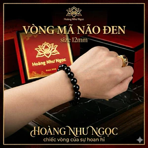 Vòng tay đá mã não đen cho nam