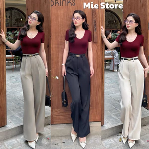QUẦN SUÔNG GOLD NHẬT 1 CÚC DÀI MỀM RỦ Pants