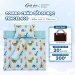 [Hỏa tốc] Bộ chăn chần gối nằm gối ôm gấp gọn Tencel 60s GIA AN HOME DECOR nhiều hoạ tiết bé đi học mầm non đi du lịch — ảnh 1