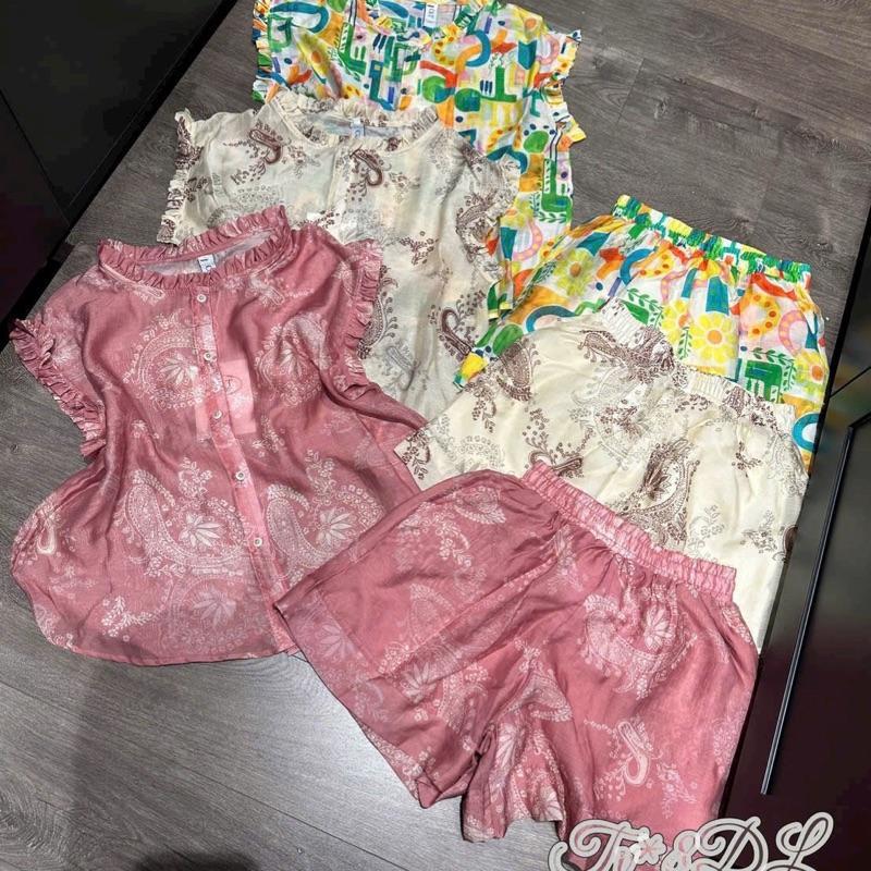 HT47 Sét bộ cộc tay rơi hoa chất tơ hàng đẹp. Sét đi biển đủ size 40-70kg vừa.