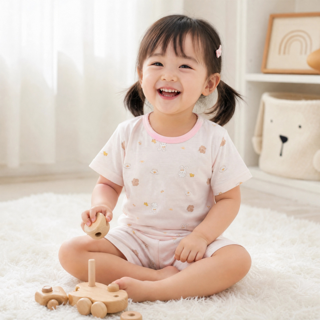 Bộ Quần Áo Bé Gái Tệu Kids Chất Cotton Co Giãn 4 Chiều Thoáng Mát Cho Bé 11-21kg