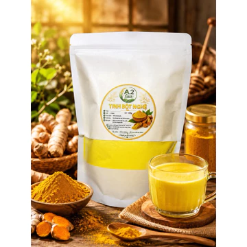 Tinh Bột Nghệ Nguyên Chất 300g,500g | Bột Nghệ Vàng 100% | Bột Mịn Dễ Pha Uống | Đóng Gói Tiện Lợi.