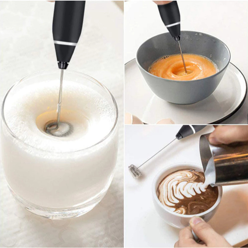 Máy Đánh Trứng, Đánh Sữa Và Tạo Bọt Cafe Di Động Cầm Tay 3 Tốc Độ Sử Dụng Pin Sạc Cao Cấp