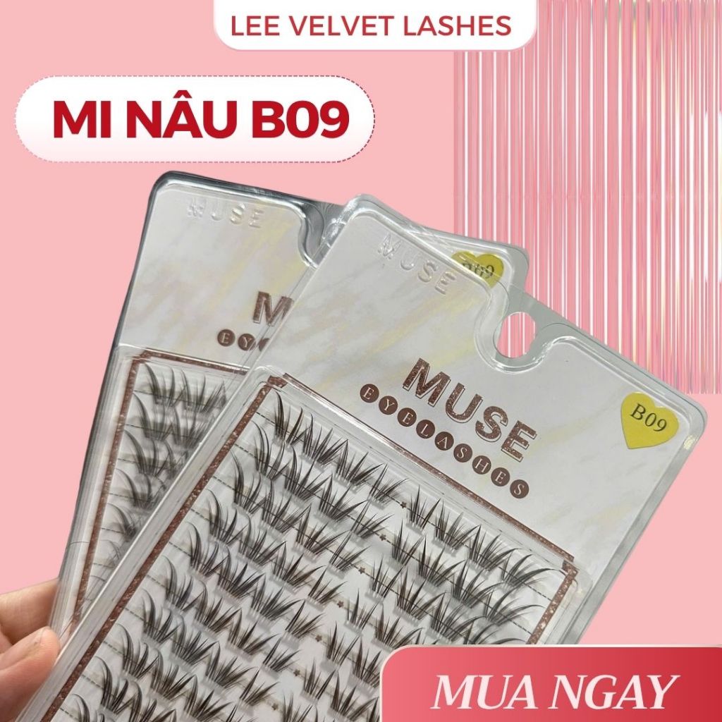 LeeVelvetLashes  mi giả muse B09 cụm mi vẻ đẹp tự nhiên của đôi mắt, mang lại sự tự tin và cuốn hút