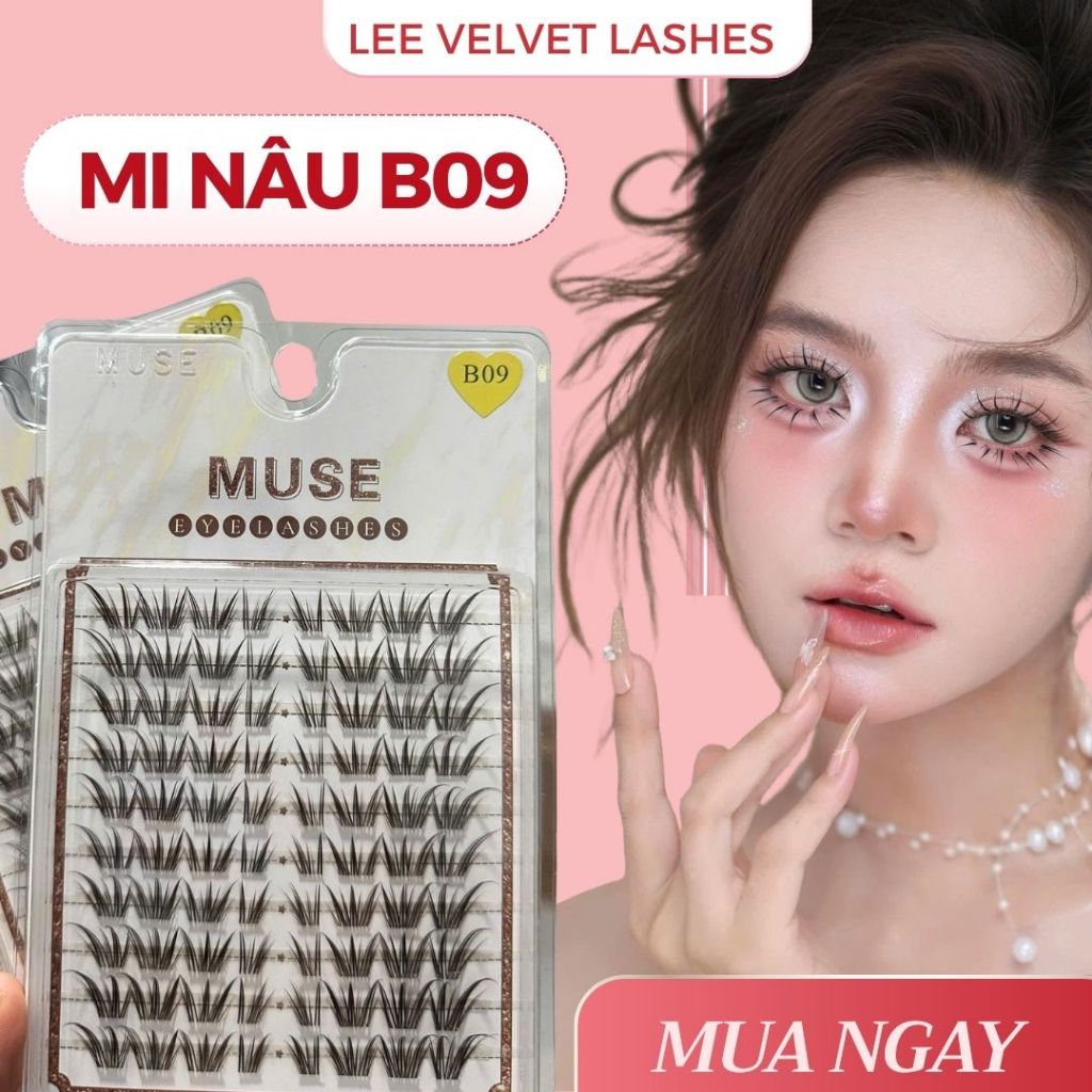 LeeVelvetLashes  mi giả muse B09 cụm mi vẻ đẹp tự nhiên của đôi mắt, mang lại sự tự tin và cuốn hút