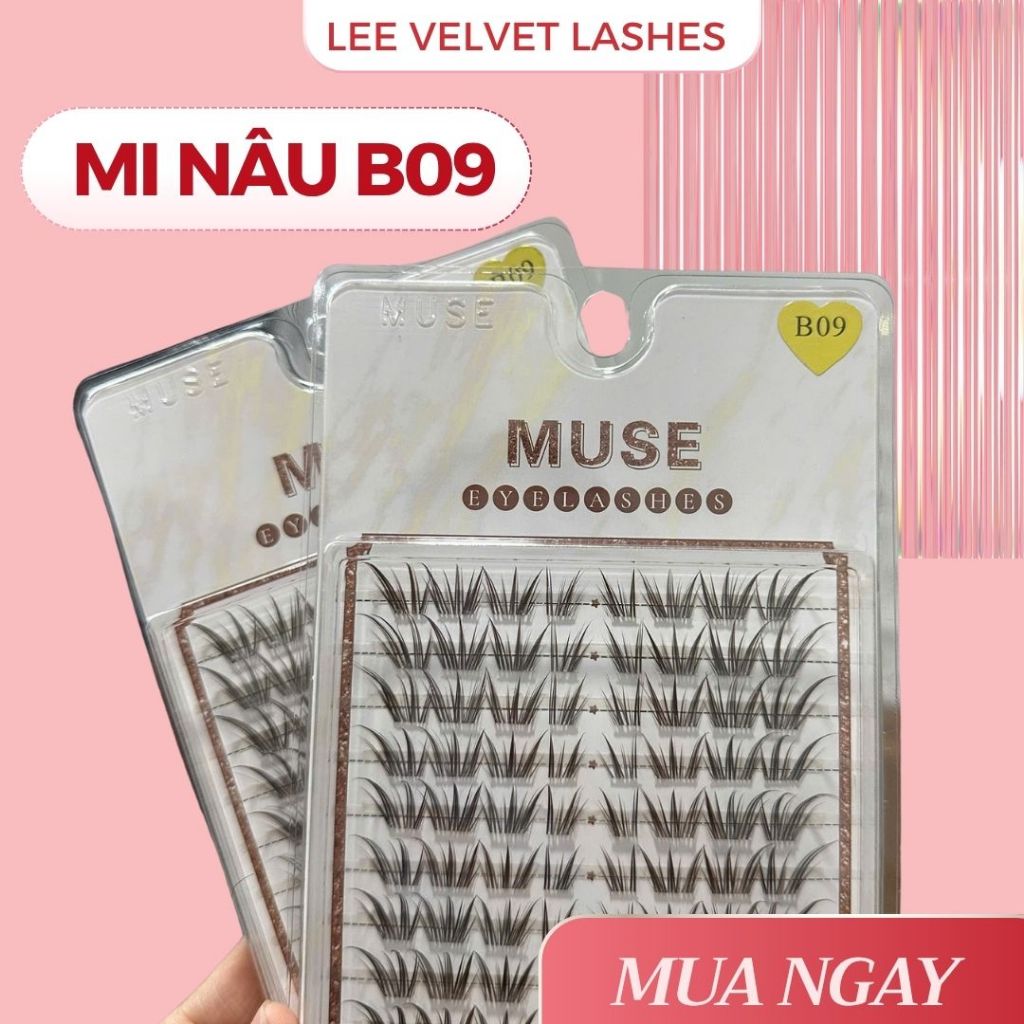LeeVelvetLashes  mi giả muse B09 cụm mi vẻ đẹp tự nhiên của đôi mắt, mang lại sự tự tin và cuốn hút