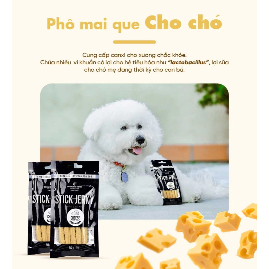 Que Thưởng Thịt Mềm Cho Chó Bowwow Hàn Quốc 50g