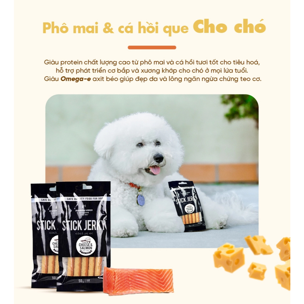 Que Thưởng Thịt Mềm Cho Chó Bowwow Hàn Quốc 50g