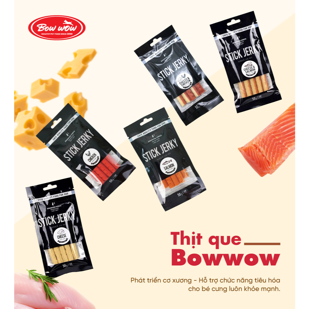 Que Thưởng Thịt Mềm Cho Chó Bowwow Hàn Quốc 50g