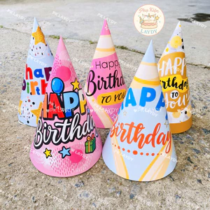 100 mũ đội sinh nhật hình HPBD, Babythree, capypara, kuromi, siêu nhân, công chúa,gấu dâu, kitty