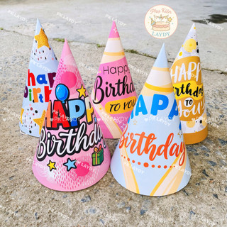 [ Mũ trung ] 100 mũ đội sinh nhật hình HPBD, Babythree, capypara, kuromi, siêu nhân, công chúa,gấu dâu, kitty
