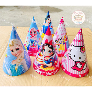 [ Mũ trung ] 100 mũ đội sinh nhật hình HPBD, Babythree, capypara, kuromi, siêu nhân, công chúa,gấu dâu, kitty