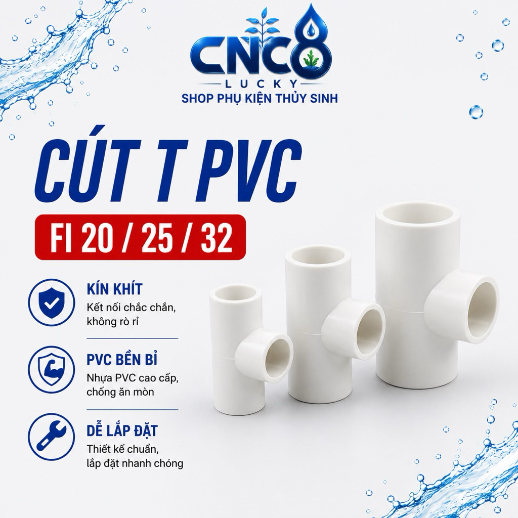 Cus t nối ống nước bể ca fi 20-25-32 - Đa kích thước tiện lợi cho nhiều ...