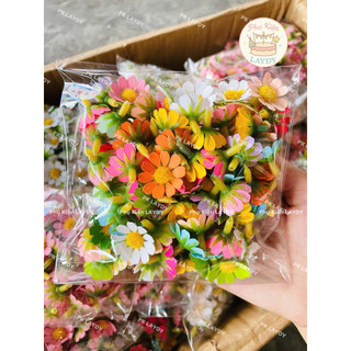 Túi 100 đầu bông Hoa cúc tana, cúc họa mi, cành lá trang trí hoa sáp, bánh kem- Phụ Kiện Trang Trí Bánh [FREESHIP🚗]