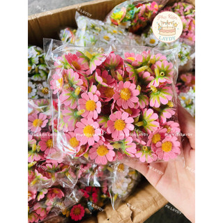 Túi 100 đầu bông Hoa cúc tana, cúc họa mi, cành lá trang trí hoa sáp, bánh kem- Phụ Kiện Trang Trí Bánh [FREESHIP🚗]