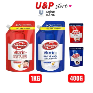 Nước rửa tay sạch khuẩn Lifebuoy Dạng Túi 400g, 1KG