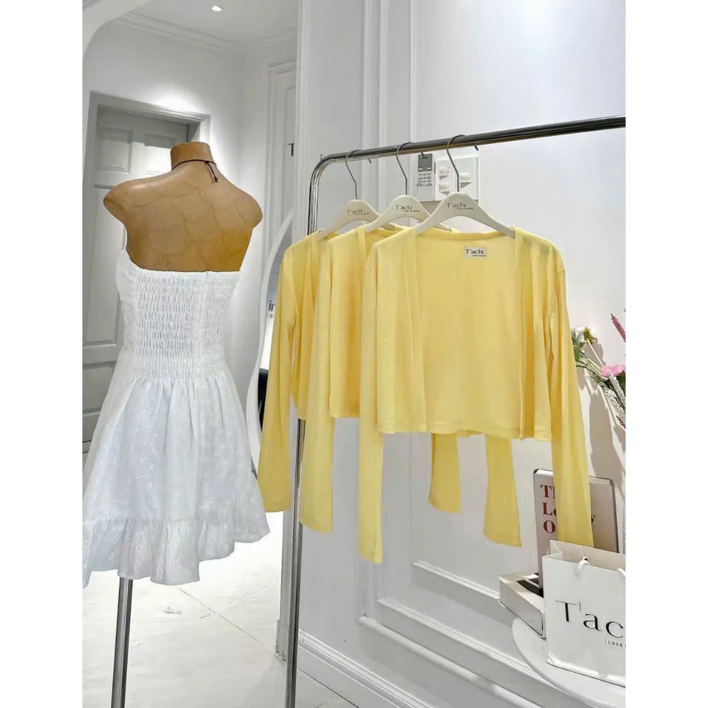 SET ĐẦM CÚP NGỰC XÔ HOA KÈM QUẦN SHORT VÀ CARDIGAN VÀNG, SET ĐỒ NỮ TIỂU THƯ HOT TREND | MEOINDAHOUSE