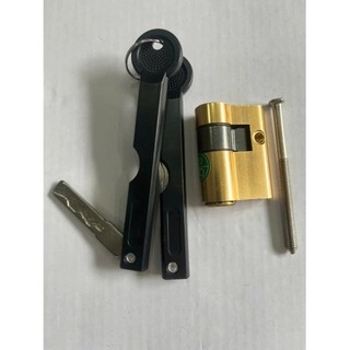 LÕI KHÓA vân tay - khóa tay gạt bằng đồng bọc nhôm dài 42mm