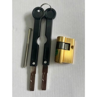 LÕI KHÓA vân tay - khóa tay gạt bằng đồng bọc nhôm dài 42mm