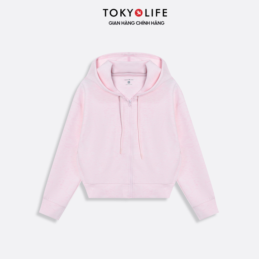 Áo Khoác Nỉ Hoodie Zip Nữ Form Boxy Vải Cotton Mềm Mại Thoáng Mát 40005970 - TOKYOLIFE