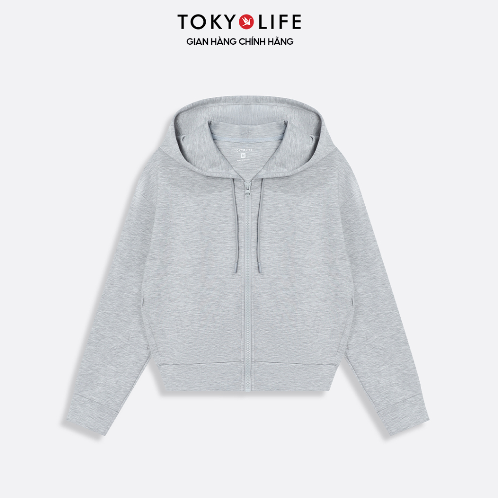 Áo Khoác Nỉ Hoodie Zip Nữ Form Boxy Vải Cotton Mềm Mại Thoáng Mát 40005970 - TOKYOLIFE