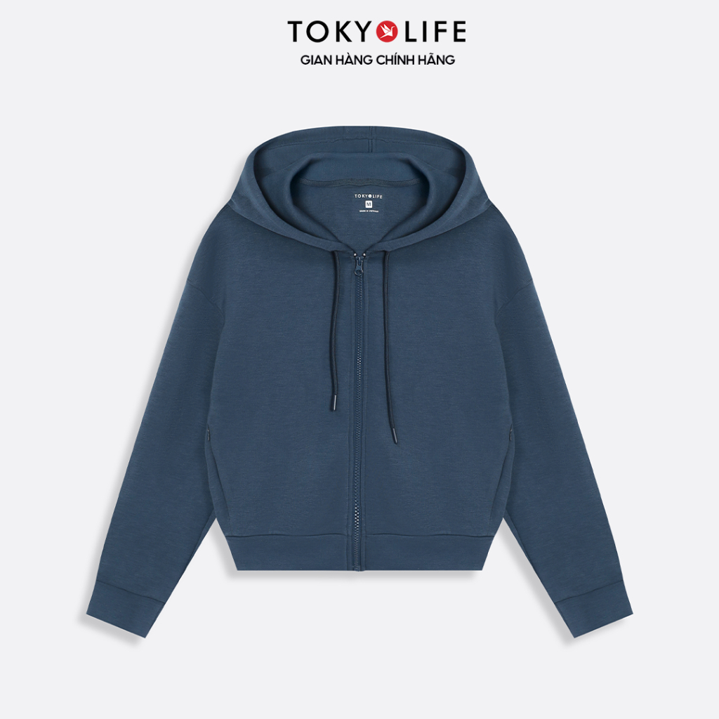Áo Khoác Nỉ Hoodie Zip Nữ Form Boxy Vải Cotton Mềm Mại Thoáng Mát 40005970 - TOKYOLIFE