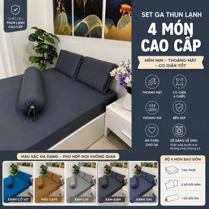 Bộ ga thun lạnh Kinh Đô Bedding (thun silk) đủ size (1m2, 1m4, 1m6, 1m8), Ra giường thun lạnh