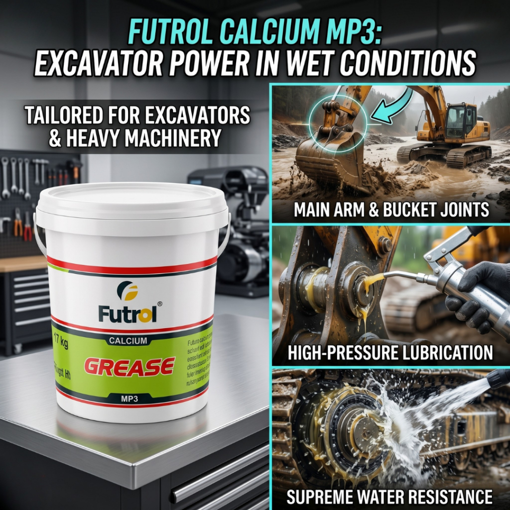 Mỡ bò Futrol nhập khẩu Ấn Độ – 2 dòng Calcium kháng nước & Lithium chịu nhiệt. Bám dính cao – vận hành êm – tiết kiệm