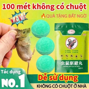 Túi 10 Viên Đuổi Chuột Băng Phiến, Viên Đuổi Chuột Siêu Mạnh, Viên Đuổi Chuột Thảo Dược An Toàn ,Đuổi Chuột